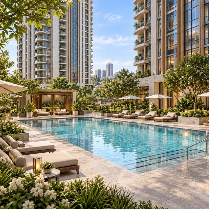 Abhee City Urban Glenn swimming pool and deck